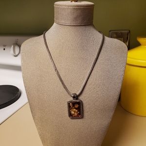 Silver Tone Fashion Necklace and Pendant